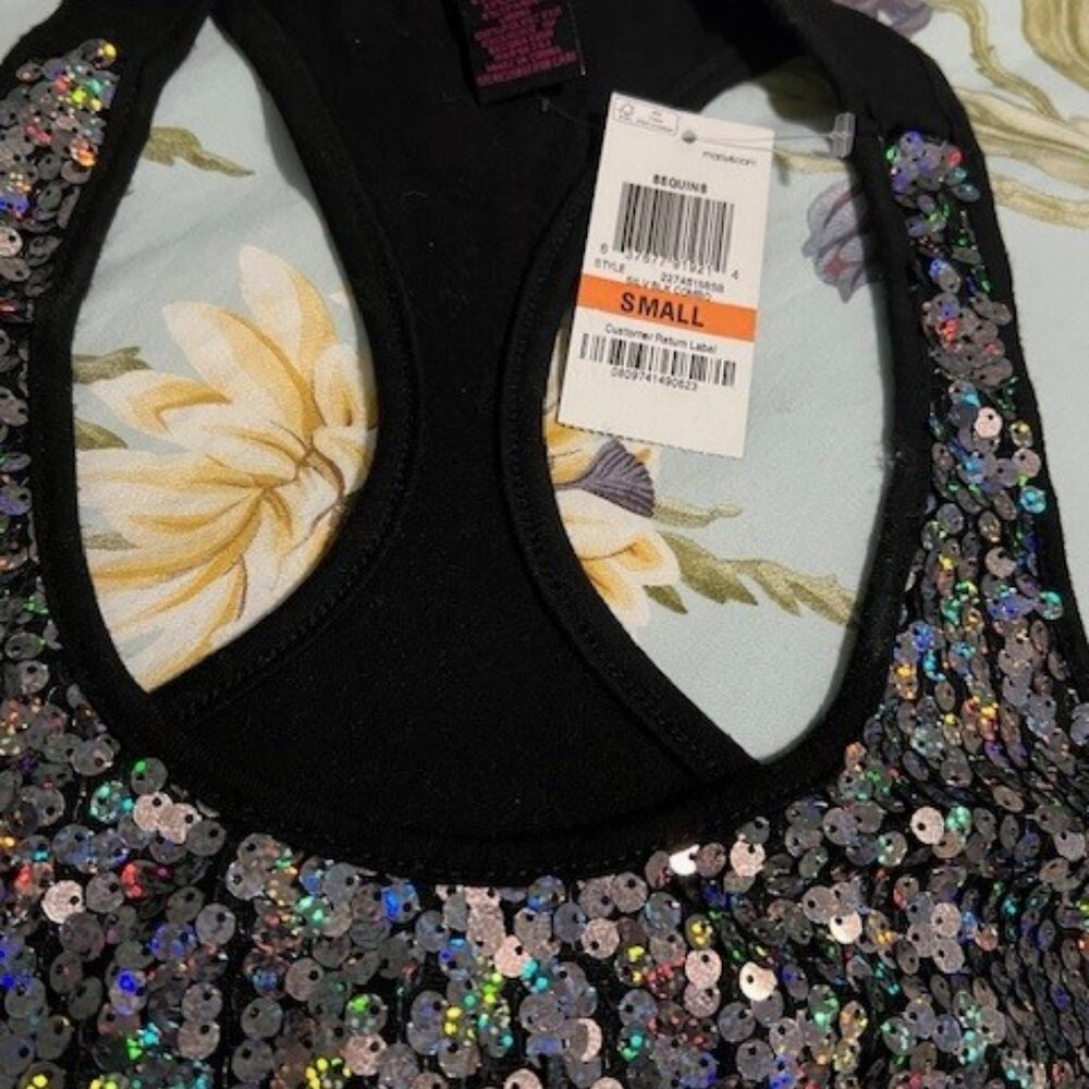 Sequined Racerback Top - Picture 2 of 3